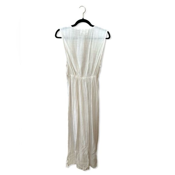 LSPACE Down The Line Cover Up in Cream sheer knot front beach swimwear Revolve - Picture 6 of 14
